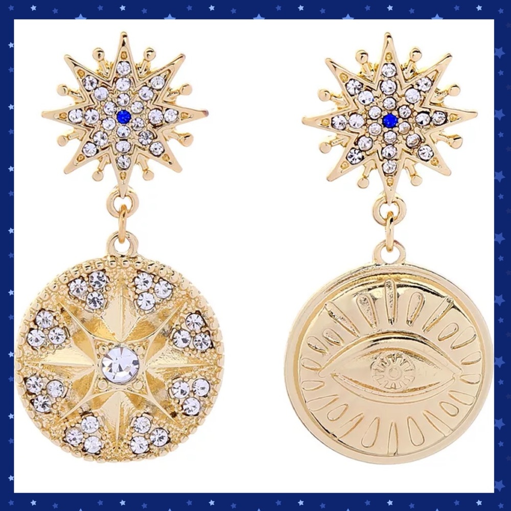 🔴 Gold Coin Earrings